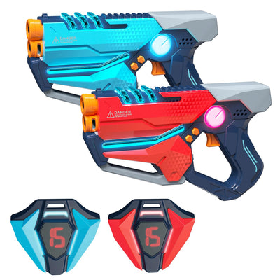 Laser Tag Set of 2, Lazer Tag Game with LED Score Display Vests