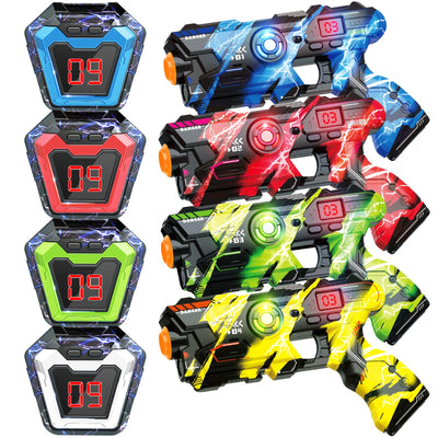 Infrared Laser Tag Guns Set of 4 with Digital LED Score