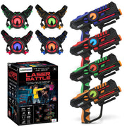 Best Choice Products Set of 4 Laser Tag Blasters, Rechargeable Infrared Lazer Tag Set & Docking Station