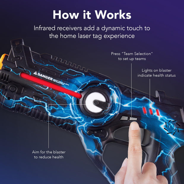 Best Choice Products Set of 4 Laser Tag Blasters, Rechargeable Infrared Lazer Tag Set & Docking Station