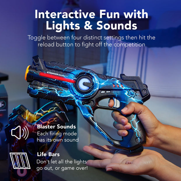 Best Choice Products Set of 4 Laser Tag Blasters, Rechargeable Infrared Lazer Tag Set & Docking Station